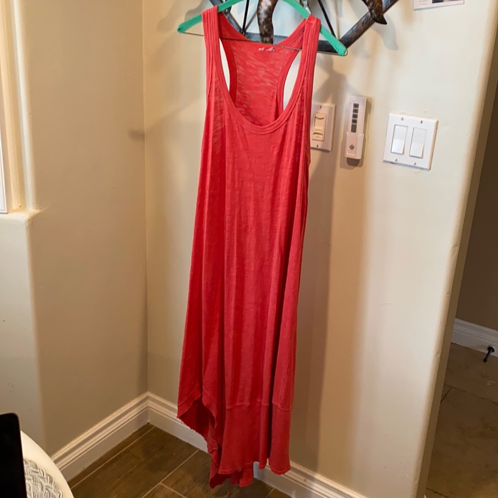 Red shift dress